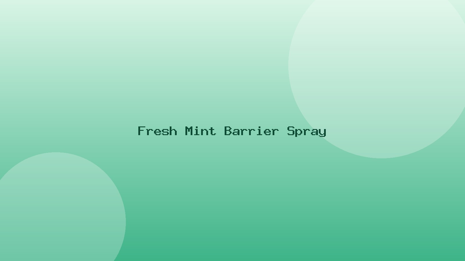 Mint and peppermint-oil repellent gel coating